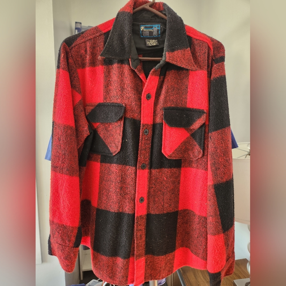 Bronzini Hunting Thick Long Sleeve Plaid Size Large
